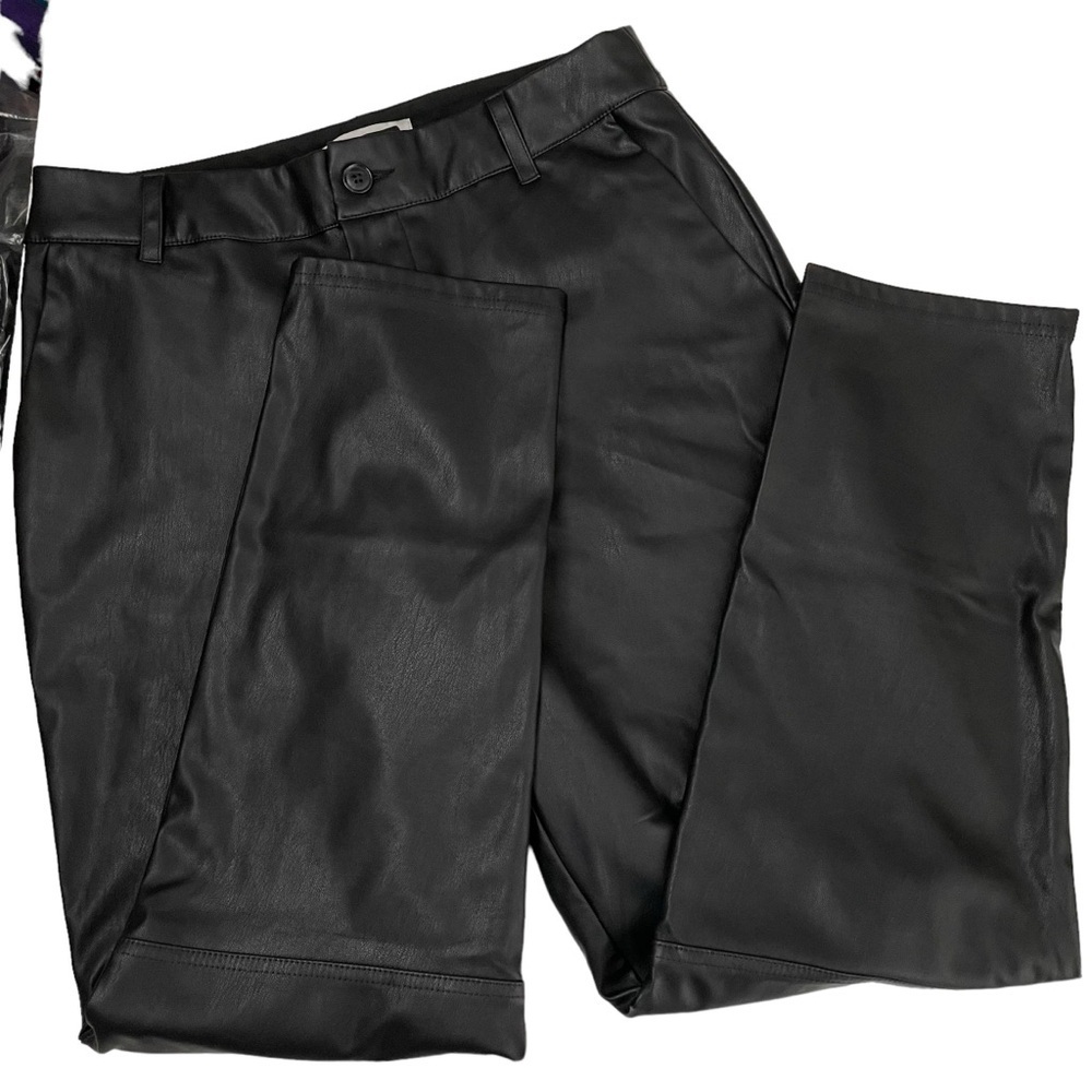 Nili Lotan x Target Faux Leather High Rise Ankle Skinny Pants Black Sz 4 - Picture 10 of 14